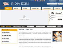 Tablet Screenshot of indiaexim.net